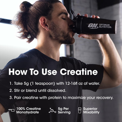 Optimum Nutrition Micronized Creatine Monohydrate Powder, Unflavored, 60 Servings, 300 Grams (Packaging May Vary) - My Store