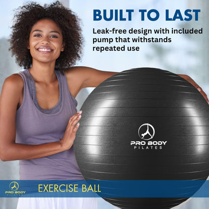 ProBody Pilates Exercise Ball - Multiple Sizes Gym Grade Balance Ball for Fitness, Yoga, Workout, Pregnancy & Physical Therapy - My Store