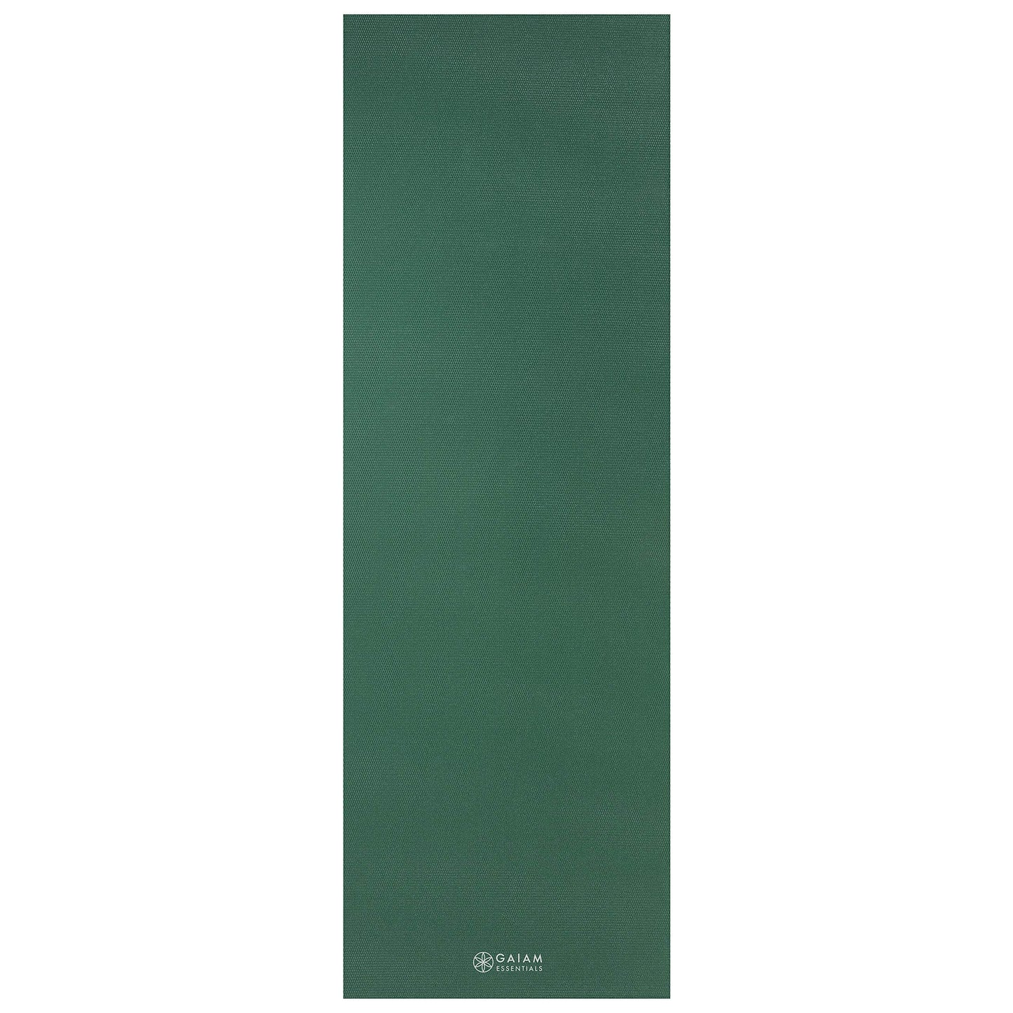 Gaiam Essentials Thick and Thin Yoga Mat Fitness & Exercise Mat with Easy-Cinch Carrier Strap - My Store