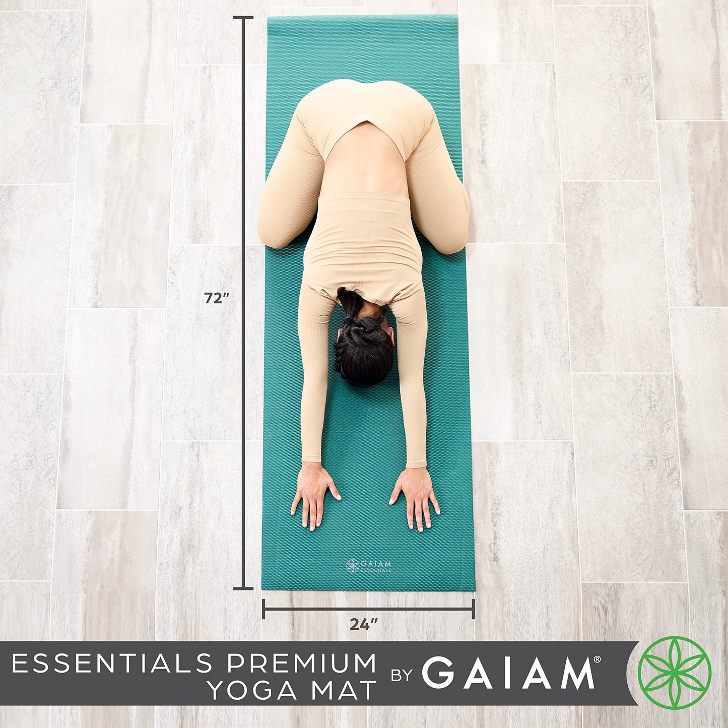 Gaiam Essentials Thick and Thin Yoga Mat Fitness & Exercise Mat with Easy-Cinch Carrier Strap - My Store