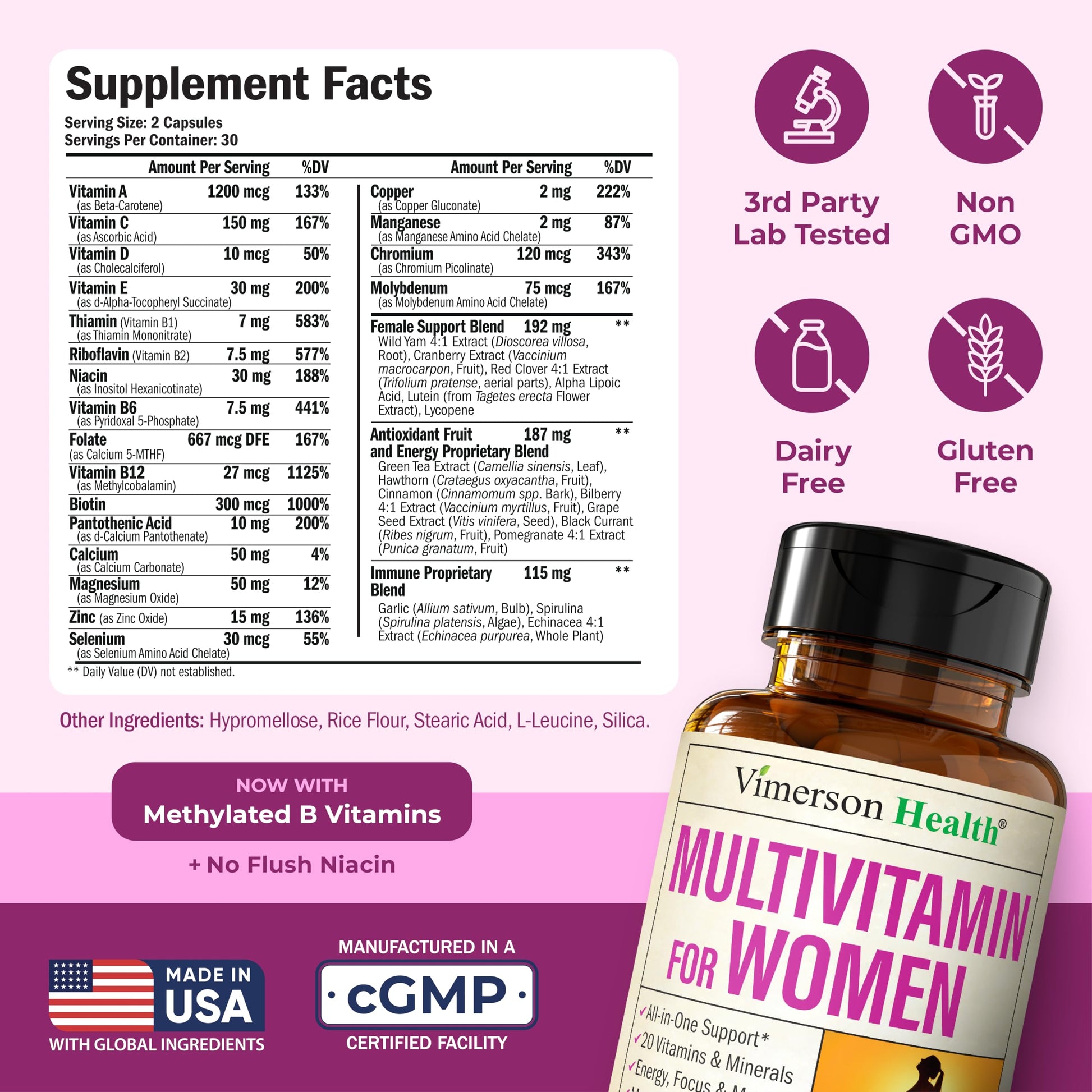 Multivitamin for Men – Methylated Mens Multivitamins & Multiminerals Capsules with Vitamin B12, A, D, C, Zinc, Magnesium & More for Complete Daily Support – High Potency Bioavailable Vitamins for Men - My Store