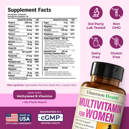 Multivitamin for Men – Methylated Mens Multivitamins & Multiminerals Capsules with Vitamin B12, A, D, C, Zinc, Magnesium & More for Complete Daily Support – High Potency Bioavailable Vitamins for Men - My Store