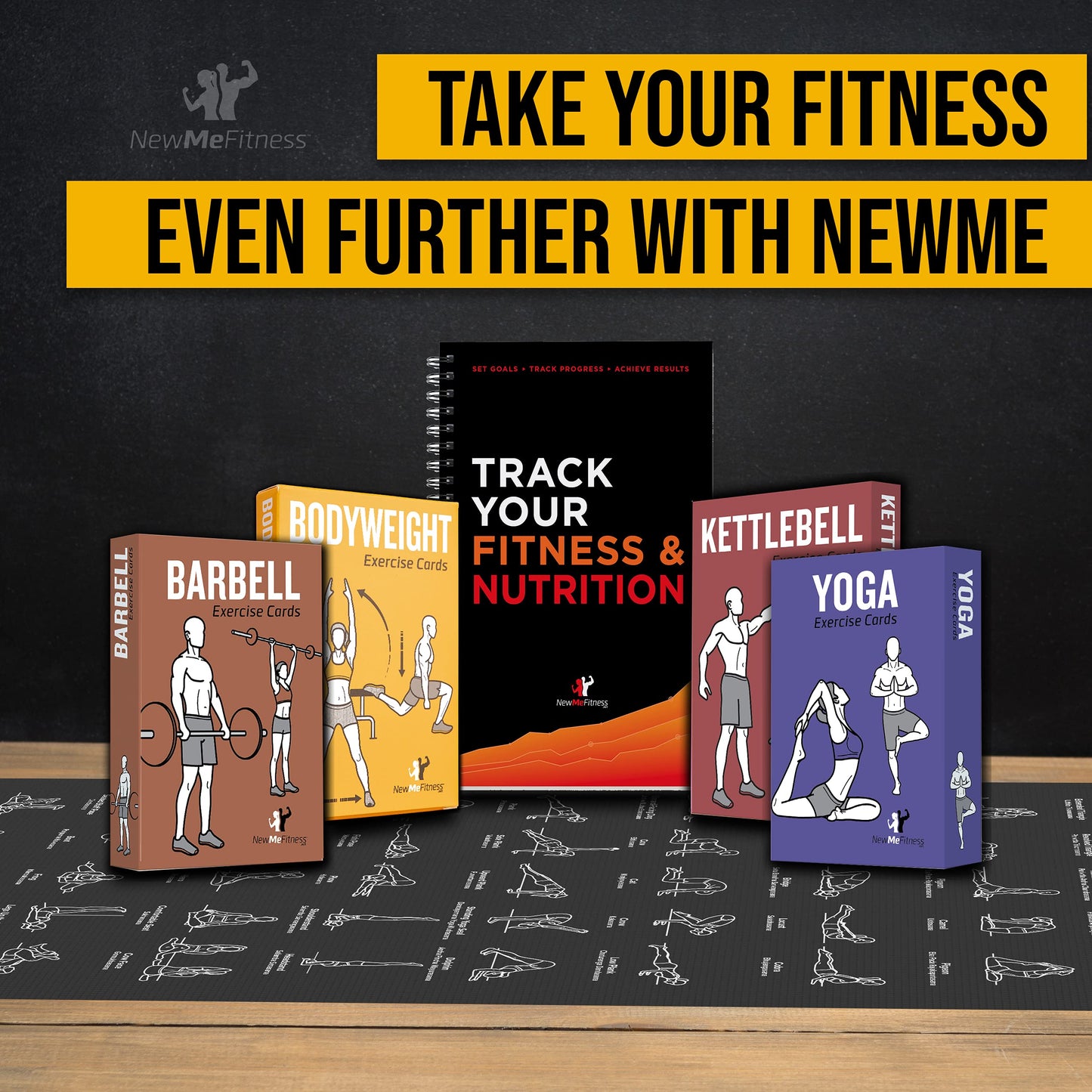 NewMe Fitness Journal for Women & Men, Food & Workout Journal, Planner Log Book to Track Weight Loss, Muscle Gain, Home Gym Exercise, Bodybuilding Progress, Daily Nutrition & Personal Health Tracker - My Store