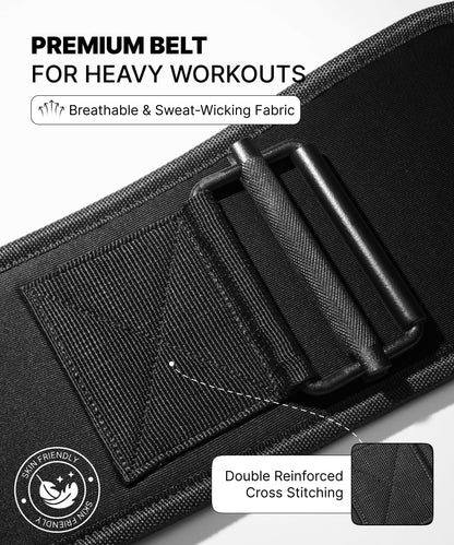DMoose Fitness Weight Lifting Belt for Squats, Deadlift & Intense Workout - 6" Adjustable Fit Auto Lock Weightlifting Belt for Men & Women - Neoprene Gym Belts for Stability & Lumbar Back Support - My Store