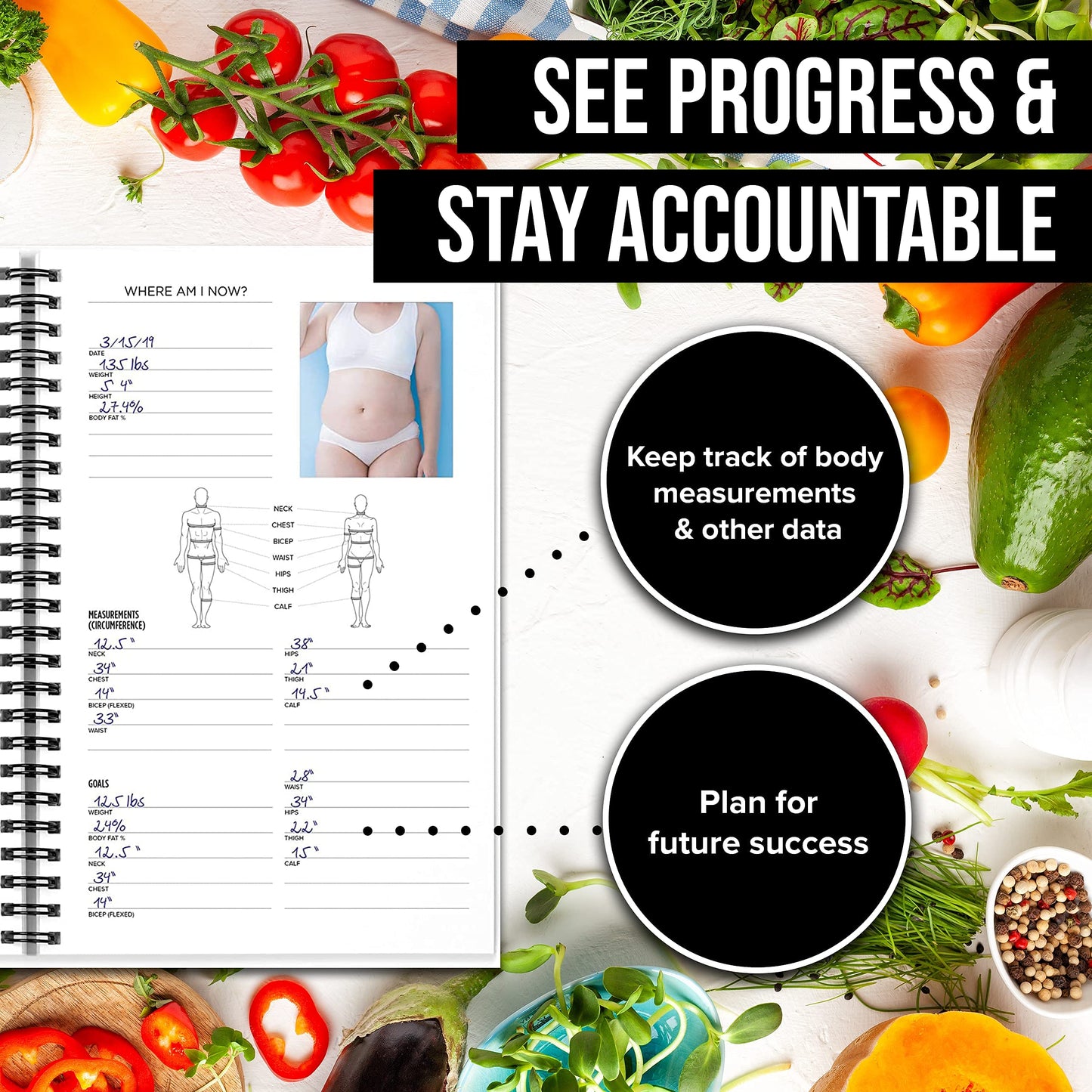 NewMe Fitness Journal for Women & Men, Food & Workout Journal, Planner Log Book to Track Weight Loss, Muscle Gain, Home Gym Exercise, Bodybuilding Progress, Daily Nutrition & Personal Health Tracker - My Store