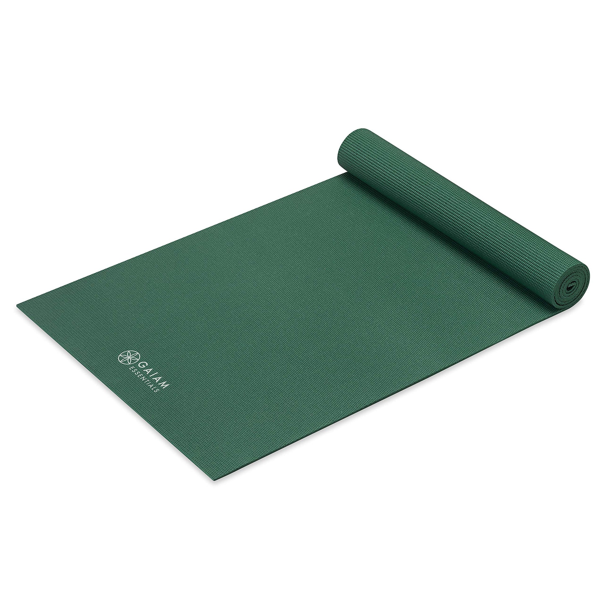 Gaiam Essentials Thick and Thin Yoga Mat Fitness & Exercise Mat with Easy-Cinch Carrier Strap - My Store