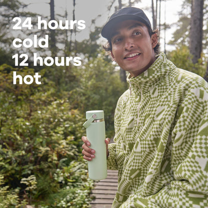 Hydro Flask Water Bottle - Insulated Stainless Steel - Wide Mouth Flex Lid, Non Spill, Leakproof and Refillable in 32 Oz Stone Gray