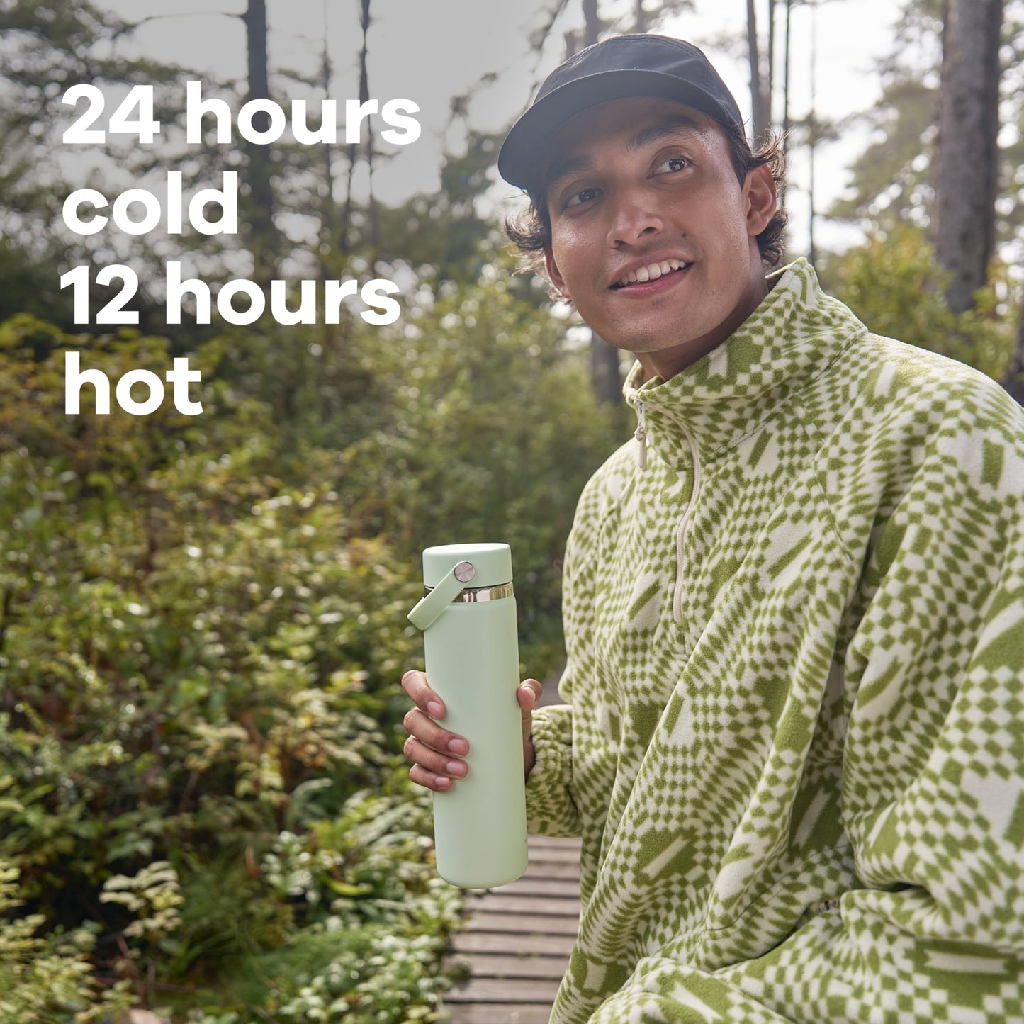 Hydro Flask Water Bottle - Insulated Stainless Steel - Wide Mouth Flex Lid, Non Spill, Leakproof and Refillable in 32 Oz Stone Gray