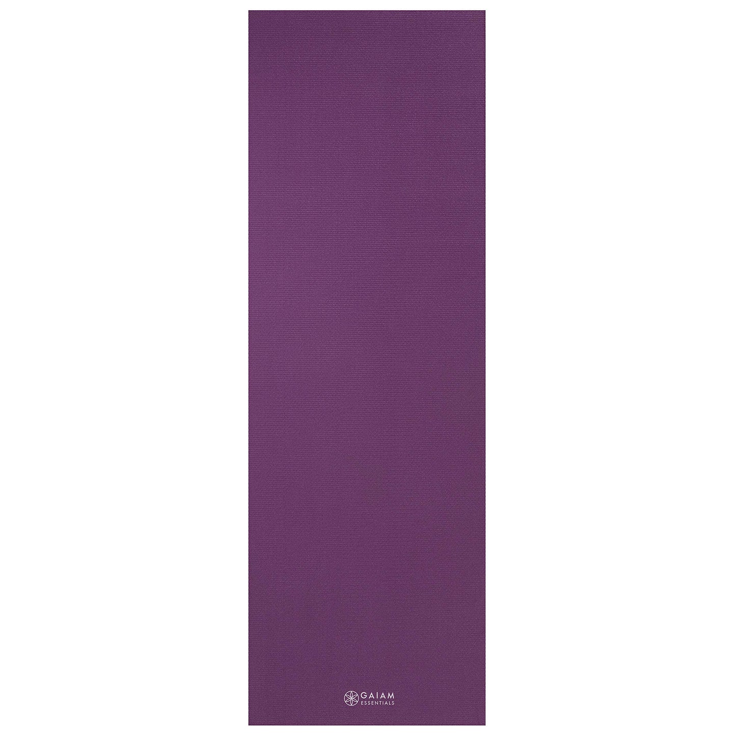 Gaiam Essentials Thick and Thin Yoga Mat Fitness & Exercise Mat with Easy-Cinch Carrier Strap - My Store