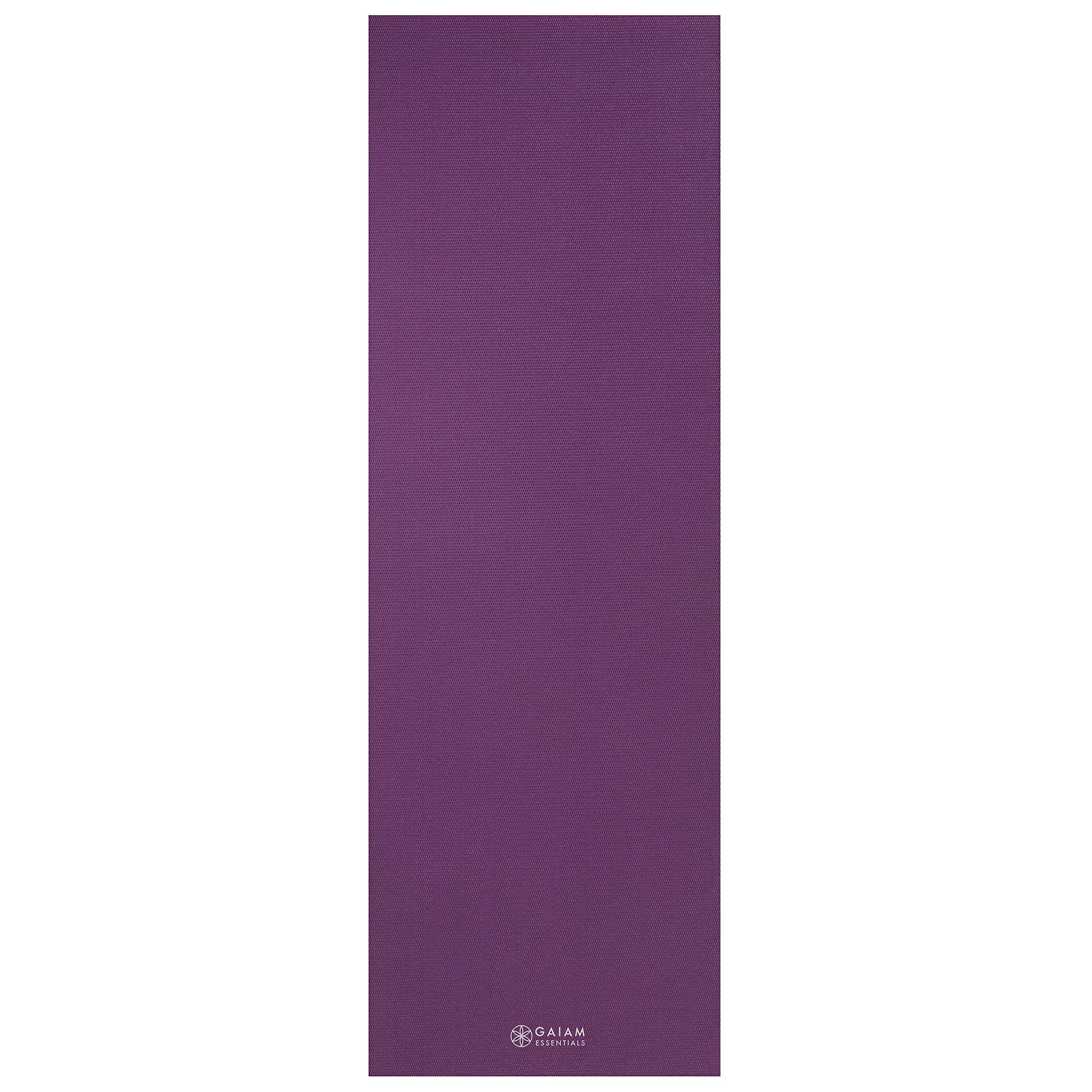 Gaiam Essentials Thick and Thin Yoga Mat Fitness & Exercise Mat with Easy-Cinch Carrier Strap - My Store
