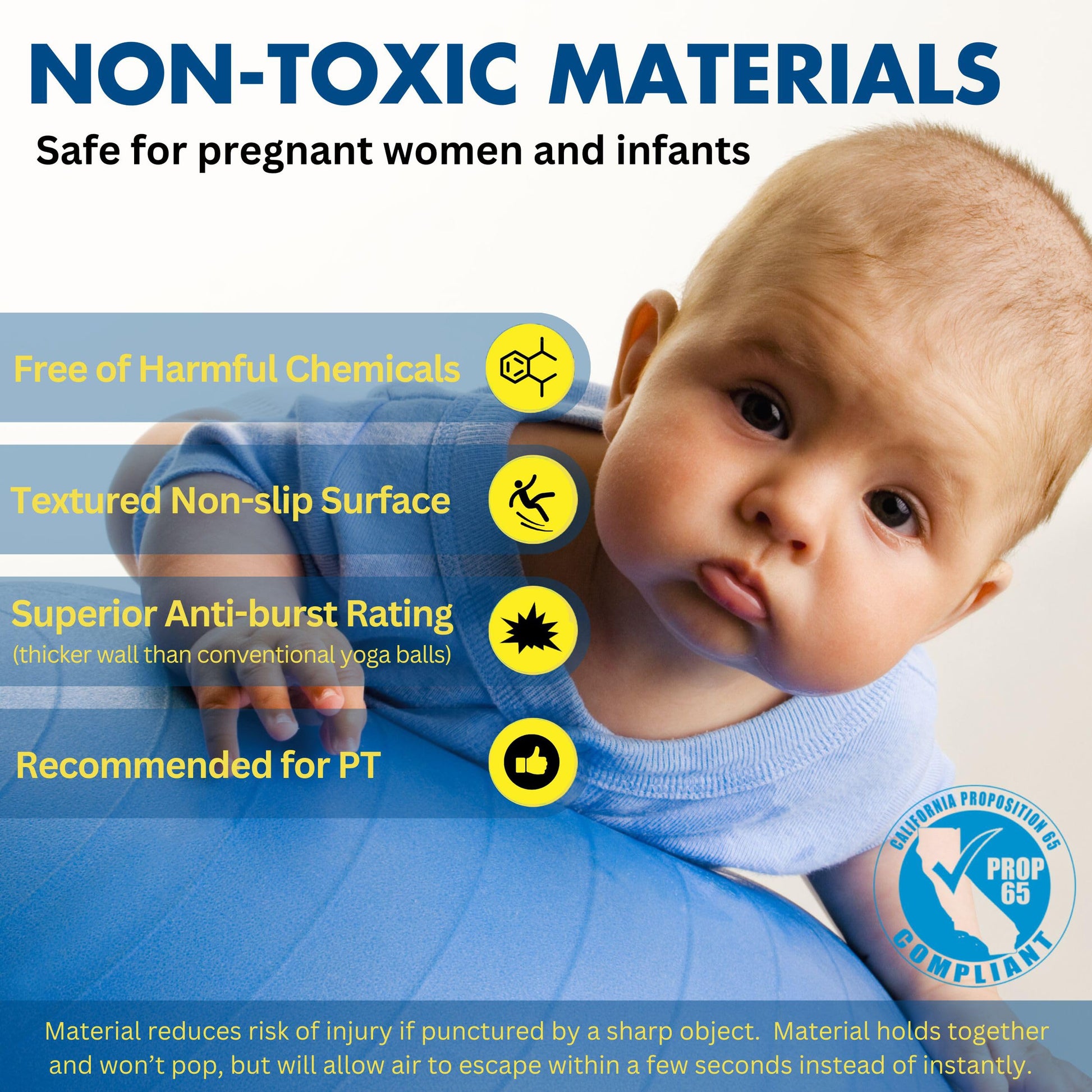 ProBody Pilates Exercise Ball - Multiple Sizes Gym Grade Balance Ball for Fitness, Yoga, Workout, Pregnancy & Physical Therapy - My Store