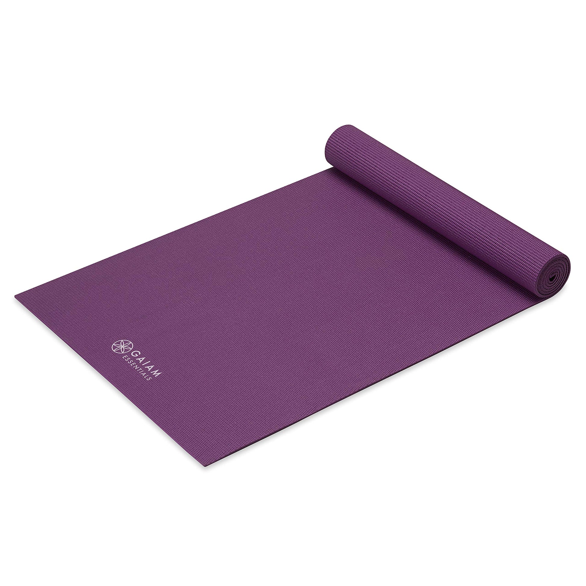 Gaiam Essentials Thick and Thin Yoga Mat Fitness & Exercise Mat with Easy-Cinch Carrier Strap - My Store