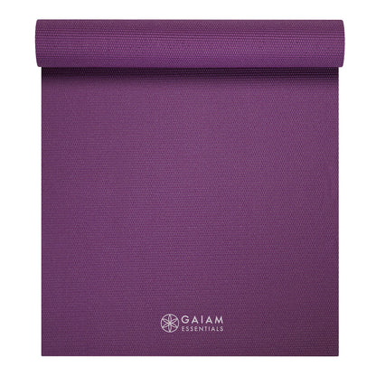 Gaiam Essentials Thick and Thin Yoga Mat Fitness & Exercise Mat with Easy-Cinch Carrier Strap - My Store